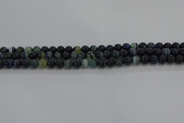 CAG9185 15.5 inches 6mm round line agate beads wholesale
