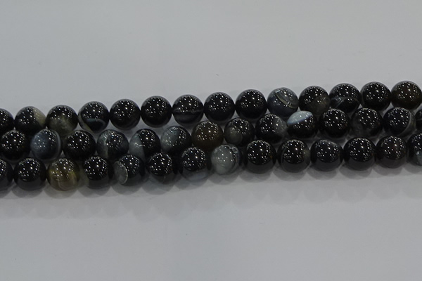 CAG9189 15.5 inches 14mm round line agate beads wholesale