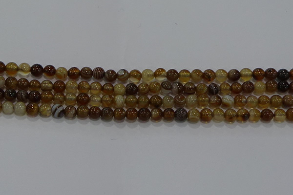 CAG9193 15.5 inches 6mm round line agate gemstone beads