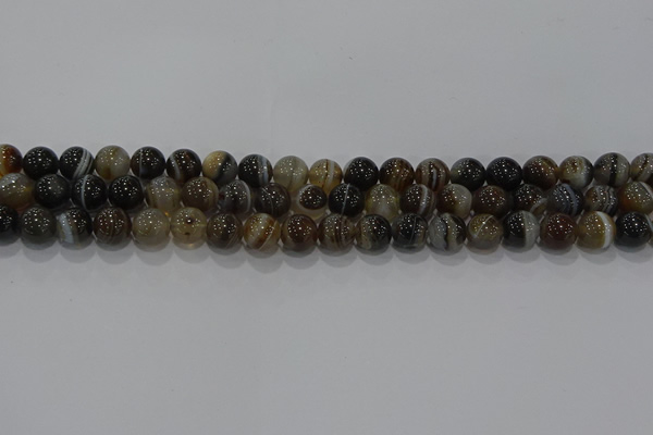 CAG9194 15.5 inches 8mm round line agate gemstone beads