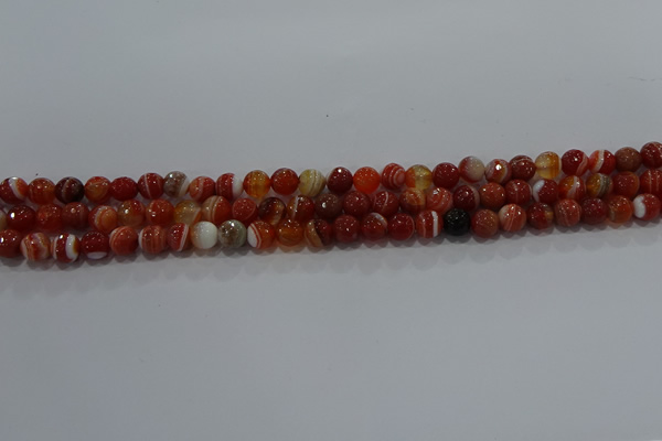 CAG9229 15.5 inches 4mm faceted round line agate beads wholesale