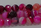 CAG9240 15.5 inches 6mm faceted round line agate beads wholesale