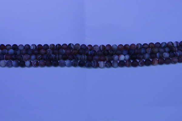 CAG9370 15.5 inches 4mm round matte botswana agate beads