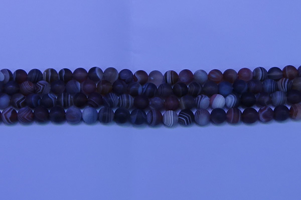 CAG9372 15.5 inches 8mm round matte botswana agate beads