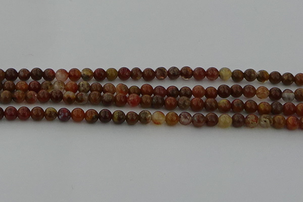 CAG9391 15.5 inches 6mm round red moss agate beads wholesale