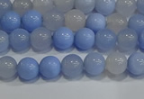 CAG9445 15.5 inches 4mm round blue agate beads wholesale