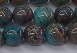 CAG9474 15.5 inches 10mm round blue crazy lace agate beads