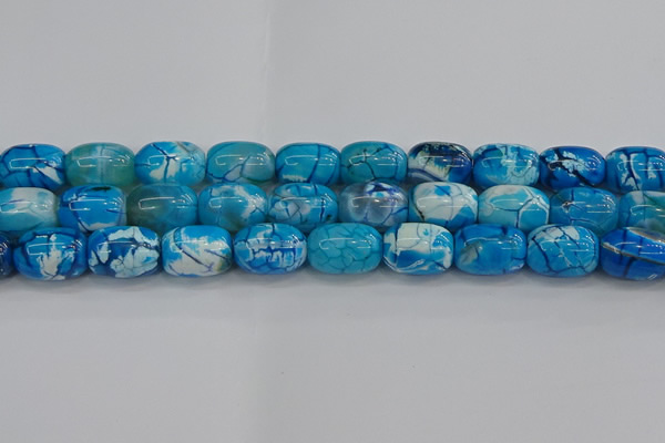 CAG9545 15.5 inches 13*18mm drum dragon veins agate beads