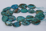 CAG9552 15.5 inches 25*35mm - 30*40mm freeform ocean agate beads