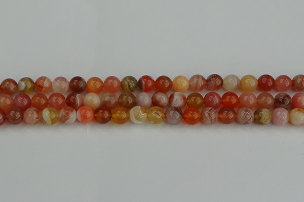 CAG9562 15.5 inches 8mm round red botswana agate gemstone beads