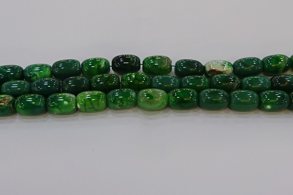 CAG9569 15.5 inches 13*18mm drum dragon veins agate beads