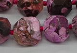 CAG9690 15.5 inches 14*16mm - 15*18mm faceted nuggets ocean agate beads