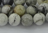 CAG9733 15.5 inches 10mm round black & white agate beads wholesale