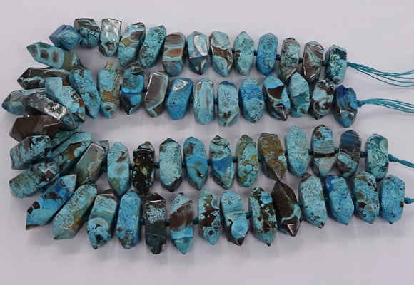 CAG9756 15.5 inches 9*25mm - 11*35mm sticks ocean agate beads