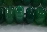 CAG9769 15.5 inches 8*16mm faceted rondelle agate gemstone beads