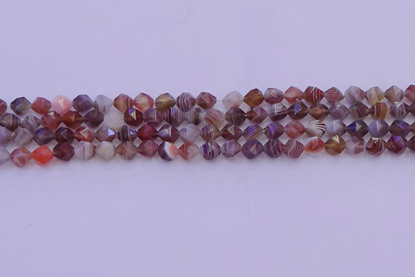 CAG9791 15.5 inches 6mm faceted nuggets botswana agate beads