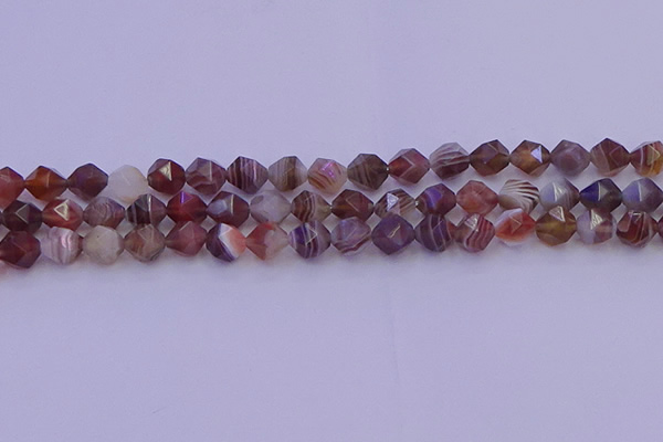 CAG9792 15.5 inches 8mm faceted nuggets botswana agate beads