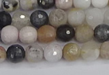 CAG9896 15.5 inches 4mm faceted round parrel dendrite agate beads