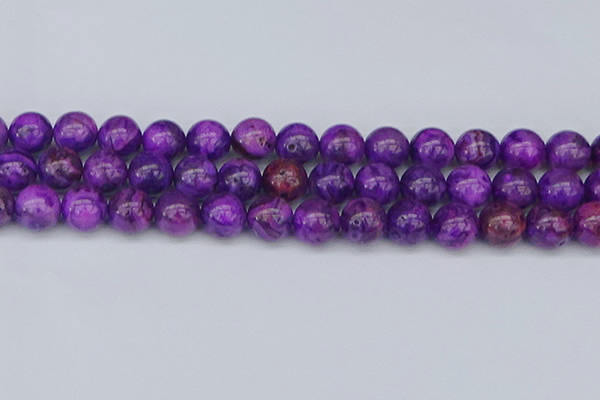 CAG9921 15.5 inches 12mm round purple crazy lace agate beads