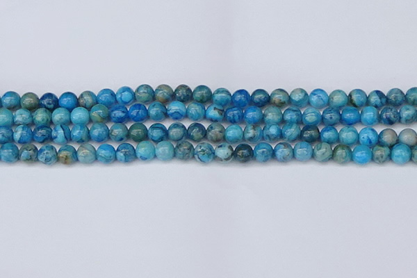 CAG9932 15.5 inches 6mm round blue crazy lace agate beads