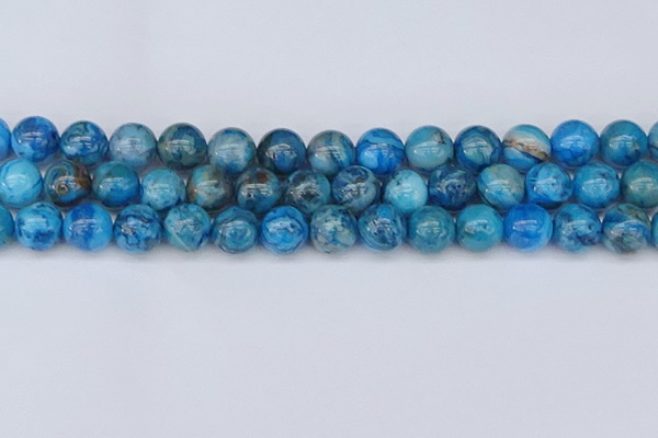 CAG9935 15.5 inches 12mm round blue crazy lace agate beads