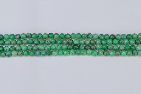 CAG9938 15.5 inches 4mm round green crazy lace agate beads