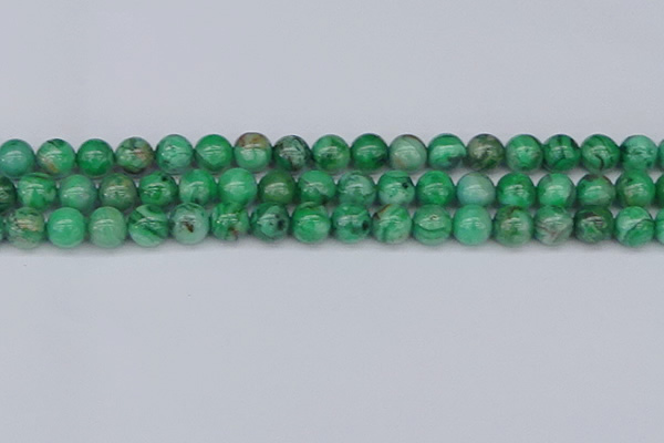 CAG9941 15.5 inches 10mm round green crazy lace agate beads