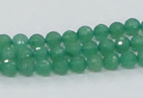 CAJ02 15.5 inches 6mm faceted round green aventurine jade beads