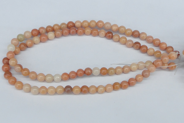 CAJ103 15.5 inches 8mm round red aventurine jade beads wholesale