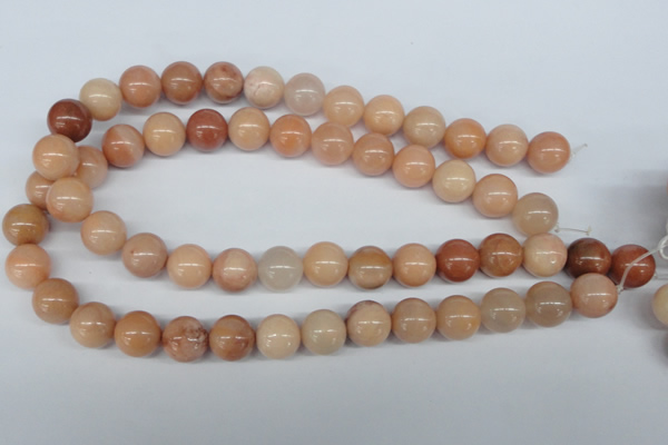 CAJ105 15.5 inches 14mm round red aventurine jade beads wholesale