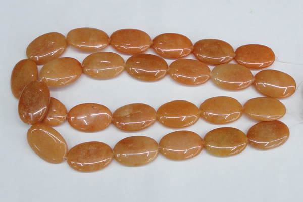 CAJ162 15.5 inches 20*30mm oval red aventurine jade beads