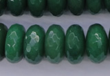 CAJ20 15.5 inches 10*20mm faceted rondelle green aventurine beads