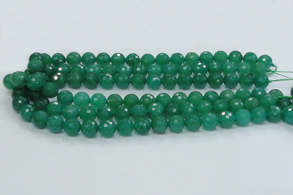 CAJ25 15.5 inches 14mm faceted round green aventurine beads
