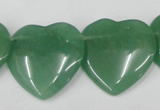 CAJ305 Top-drilled 28*28mm heart green aventurine jade beads