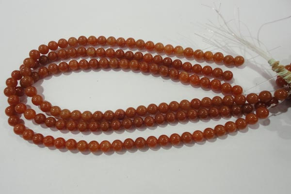 CAJ352 15.5 inches 8mm round red aventurine beads wholesale