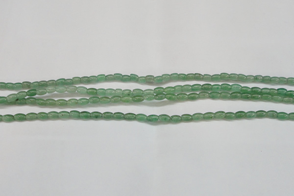 CAJ640 15.5 inches 4*6mm rice green aventurine beads