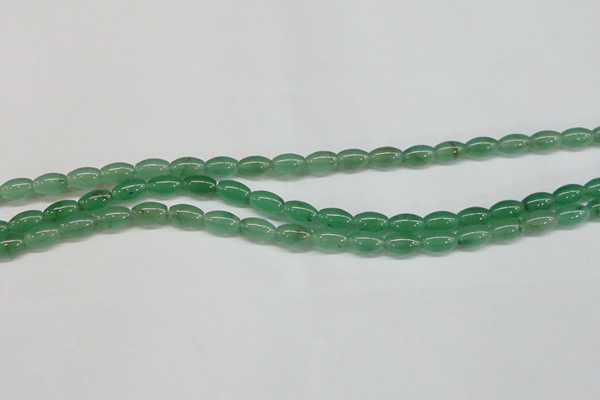 CAJ642 15.5 inches 6*9mm rice green aventurine beads