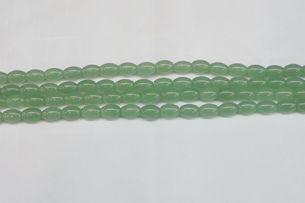 CAJ645 15.5 inches 8*12mm rice green aventurine beads