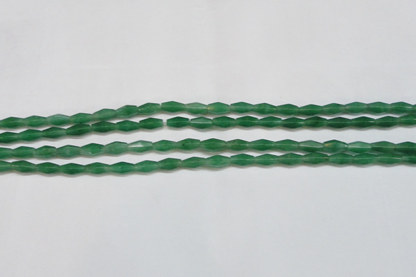 CAJ650 15.5 inches 6*12mm hexahedron green aventurine beads