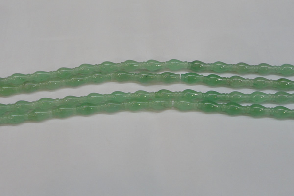 CAJ662 15.5 inches 7*14mm vase-shaped green aventurine beads
