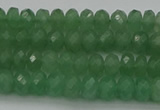 CAJ701 15.5 inches 4*6mm faceted rondelle green aventurine beads
