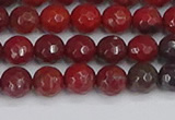 CAJ759 15.5 inches 6mm faceted round apple jasper beads