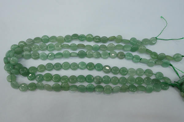 CAJ80 15.5 inches 10mm flat round green aventurine beads wholesale