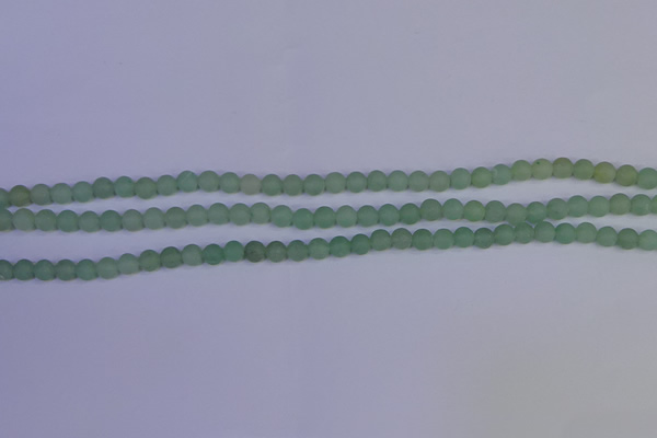 CAJ800 15.5 inches 4mm round matte green aventurine beads wholesale