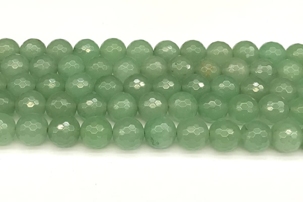 CAJ833 15 inches 12mm faceted round green aventurine beads