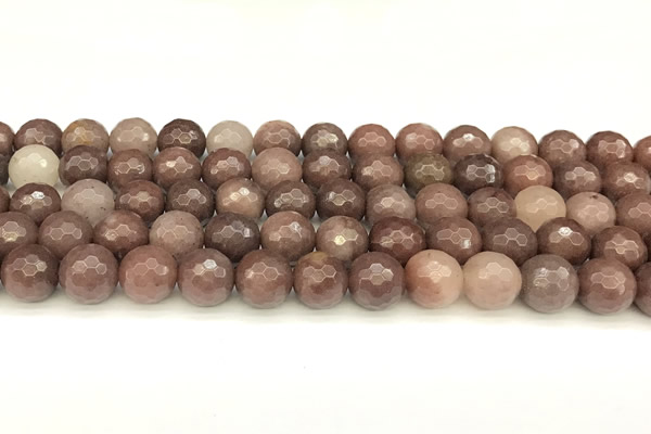 CAJ836 15 inches 8mm faceted round purple aventurine beads