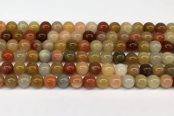 CAJ847 15 inches 8mm round jade gemstone beads