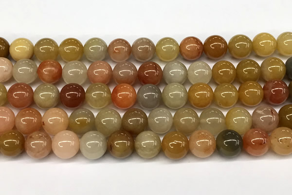 CAJ848 15 inches 10mm round jade gemstone beads