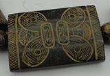 CAL18 14.5 inches 40*60mm carved rectangle agalmatolite beads
