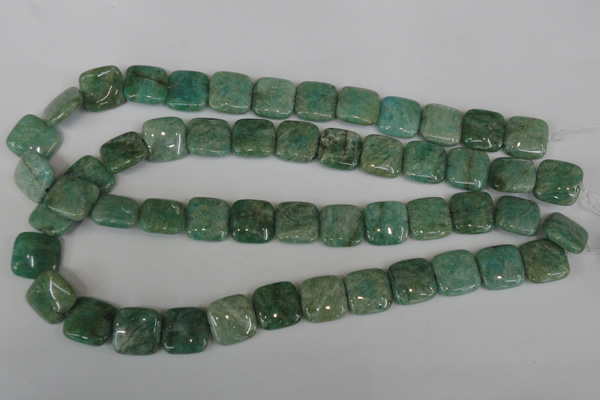CAM1028 15.5 inches 16*16mm square natural Russian amazonite beads